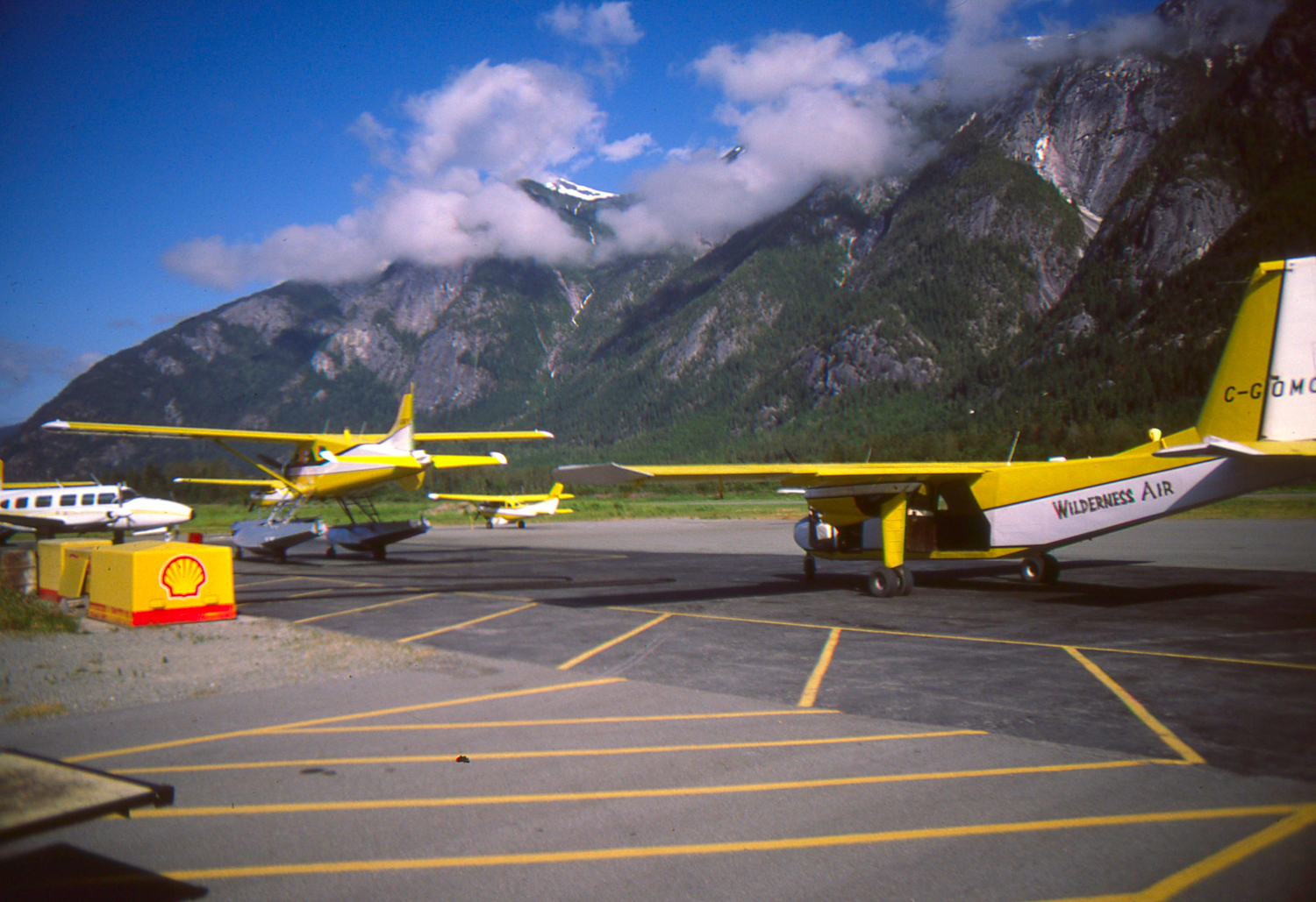 Wilderness Air's base at Bella Coola on July 3, 1987. Photo by Murray Lundberg.