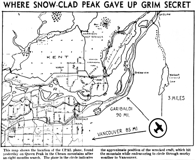 Map: Location of Long-Missing Aircraft, 1943