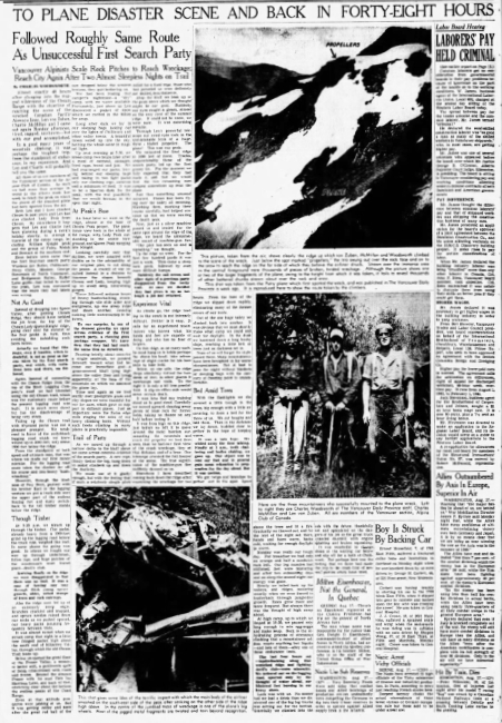 Photo:To Plane Disaster Scene and Bacj=k in 48 Hours, 1943
