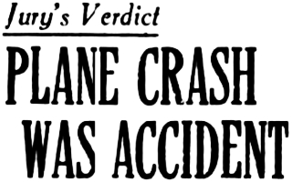 Headline: Plane Crash Was Accident, 1943