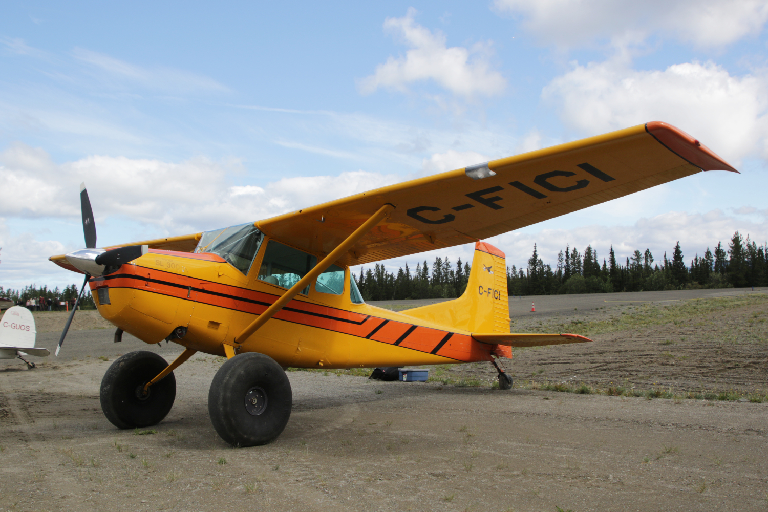 C-FICI, a 2005 Sawyer SL-300, at Cousins Airport, Yukon (CFP8), on July 25, 2026.