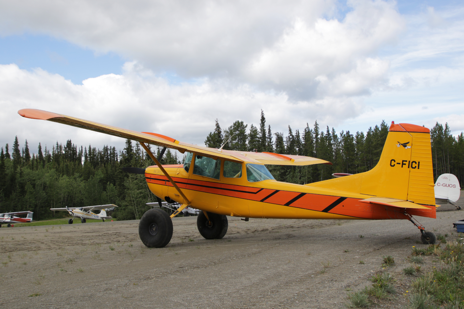 C-FICI, a 2005 Sawyer SL-300, at Cousins Airport, Yukon (CFP8), on July 25, 2026.