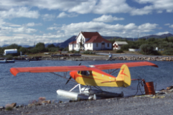 C-FPRY, a 1947 Piper PA-12 Super Cruiser on floats
