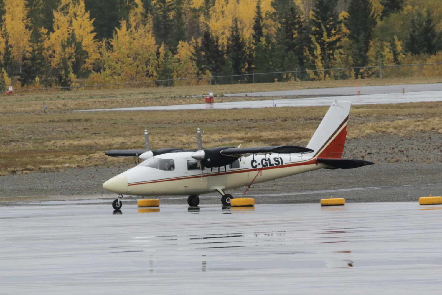C-GLSI, a 1983 Partenavia P68C operated by Integrated Sensing & Surveillance Inc. of Red Deer, Alberta, at Whitehorse, Yukon (CYXY) on September 25, 2023.