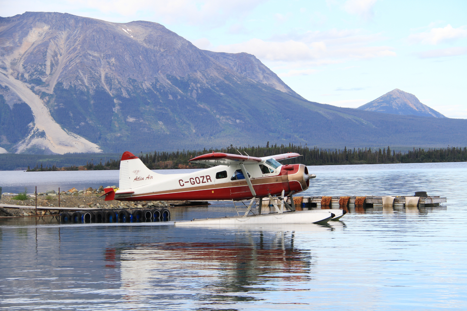 C-GOZR, a de Havilland DHC-2 MK. I Beaver at Atlin, BC, on August 23, 2014.