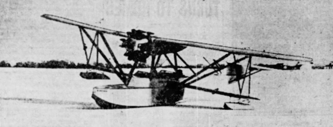 Photo: Eastman flying boat sitting on frozen river, 1930