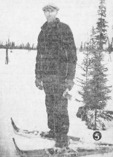 Glen Miniker, on a Cat train to Fort Nelson, BC, 1941
