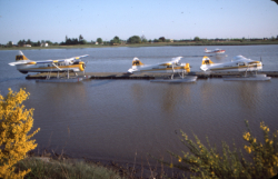 Harbour Air in the days of big round engines - Richmond (YVR South), May 10, 1987.