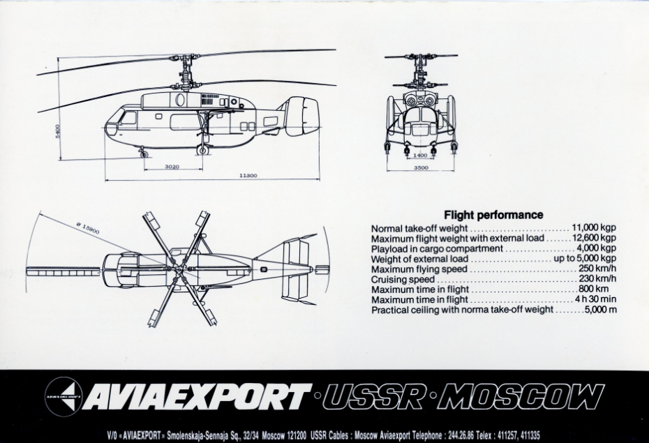Kamov Ka-32 Helicopter from the USSR, 1990