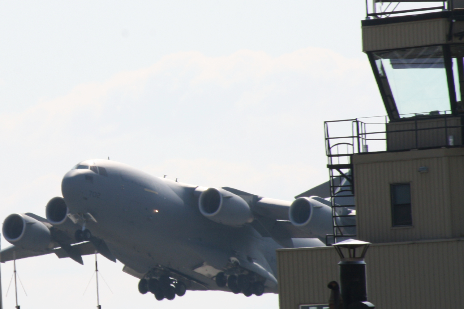 RCAF #177702, a Boeing CC-177 Globemaster, taking off from Whitehorse, Yukon (YXY), on July 6, 2009.