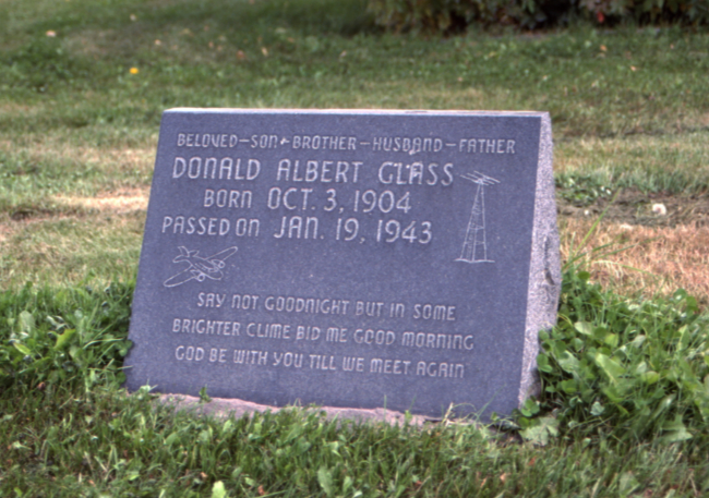 Grave of Donald Glass at Anchorage Memorial Park Cemetery, Alaska