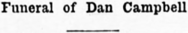 Funeral of Dan Campbell, 1918