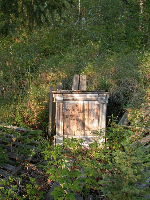 The 1897 grave of Bert Stickney at Dawson City, Yukon, 2007