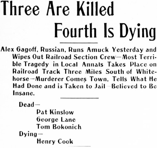 Three Are Killed, Fourth Is Dying, 1915
