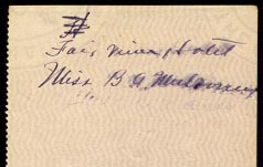 Canadian Bank of Commerce cheque signed by Belinda Mulroney in August 1898