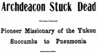 The Death of Archdeacon Hudson Stuck, 1920