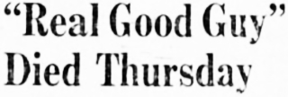 Real Good Guy Died Thursday, 1958