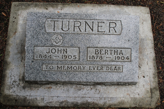 Grave of Bertha and John Turner at Whitehorse, Yukon