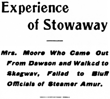 Headline: Experience of Stowaway, 1905