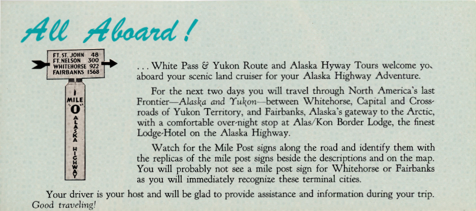 White Pass & Yukon Route Alaska Highway bus service, 1962