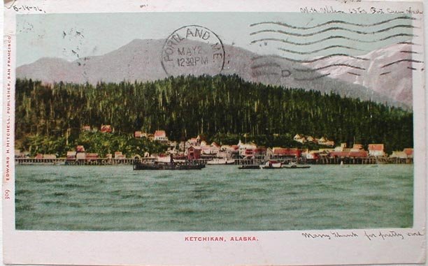 A photo of Ketchikan, Alaska in 1906.