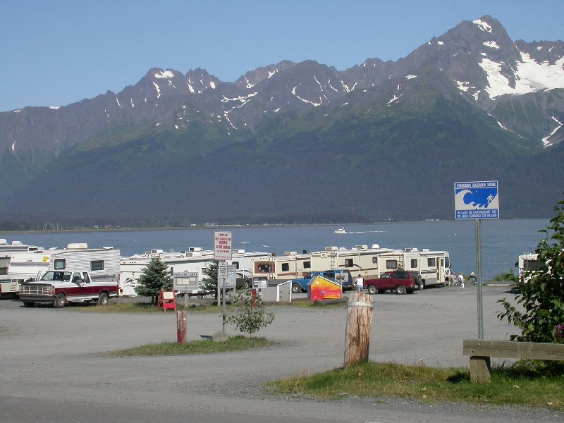 A view of the Seward, Alaska RV parking area by Murray Lundberg.