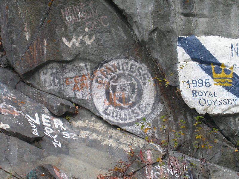 Signature of the Princess Louise at Skagway, Alaska