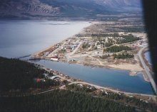Aerial view of Carcross, YUkon
