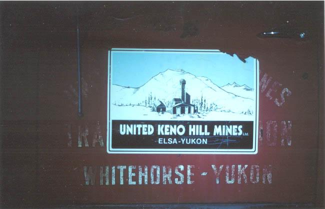 Mining company sign on an abandoned truck at Keno City, Yukon. Photo by Wayne Roberts.