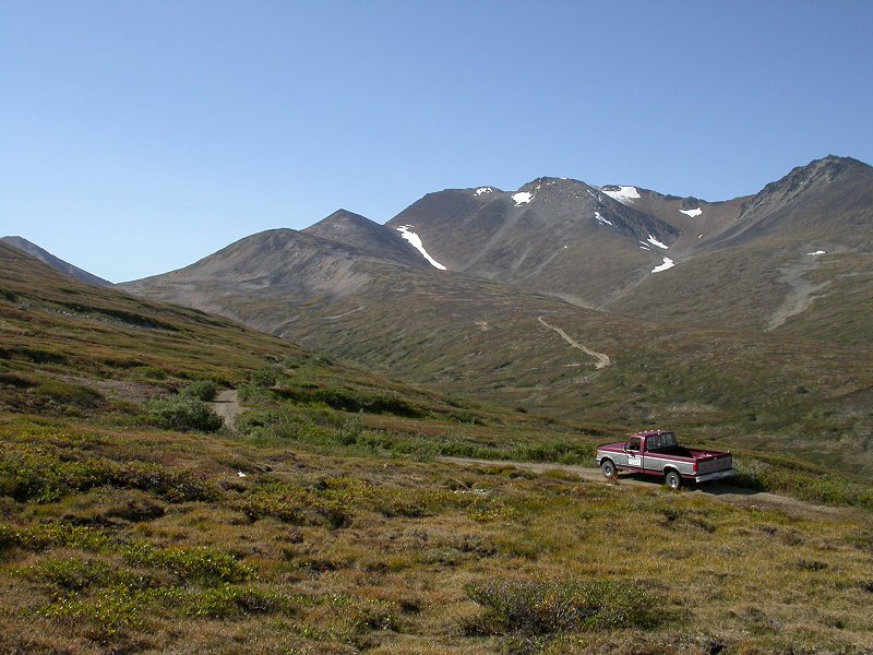 4x4 truck on Montana Mountain, Yukon