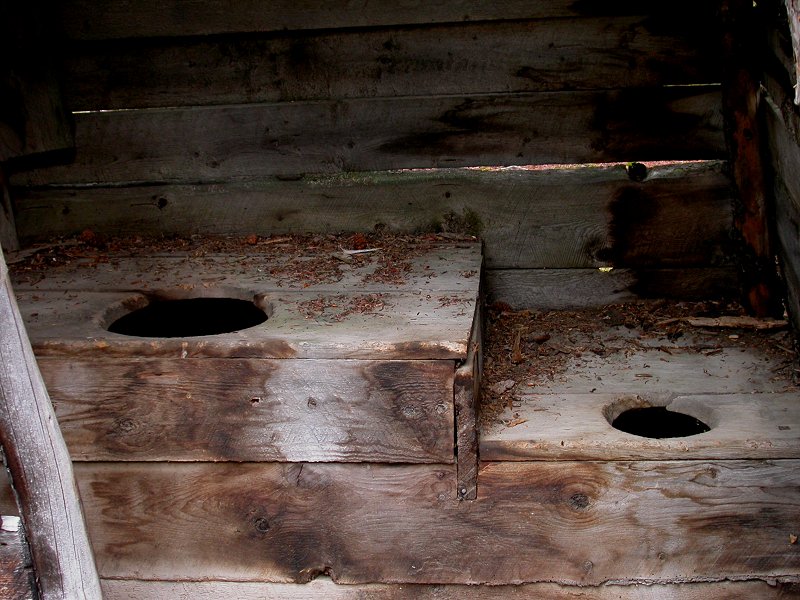 Outhouse at the historic Tagish Telegraph Office.