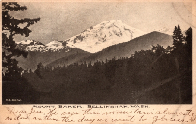 Mount Baker, 1906 - photo by P. L. (Peter) Hegg.