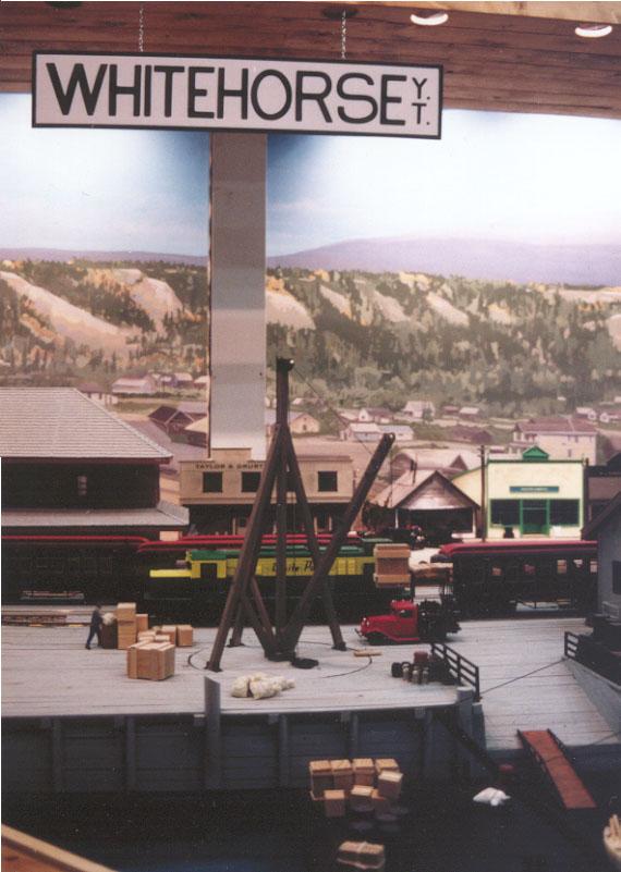 A photo of the WP&YR display at the Yukon Transportation Museum in Whitehorse, Yukon Territory