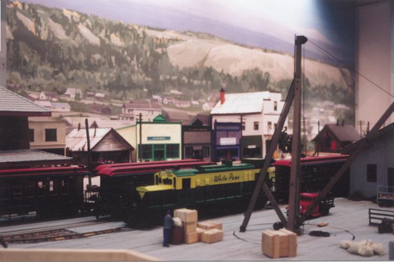 A photo of the WP&YR display at the Yukon Transportation Museum in Whitehorse, Yukon Territory