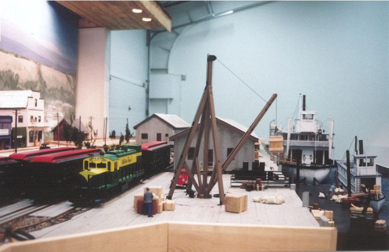A photo of the WP&YR display at the Yukon Transportation Museum in Whitehorse, Yukon Territory