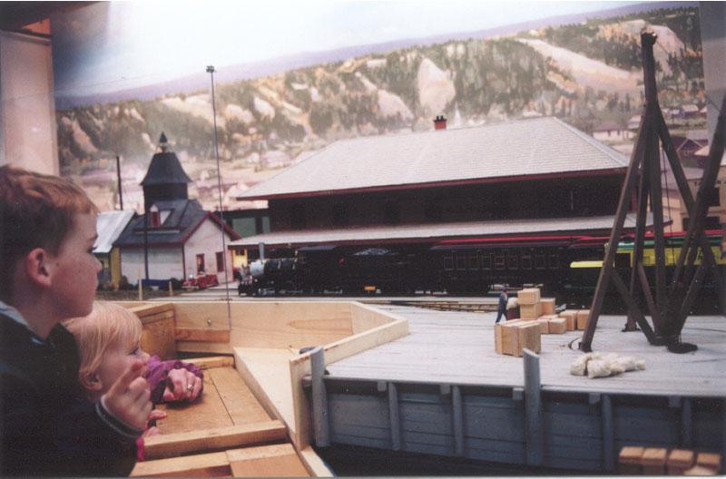 A photo of the WP&YR display at the Yukon Transportation Museum in Whitehorse, Yukon Territory