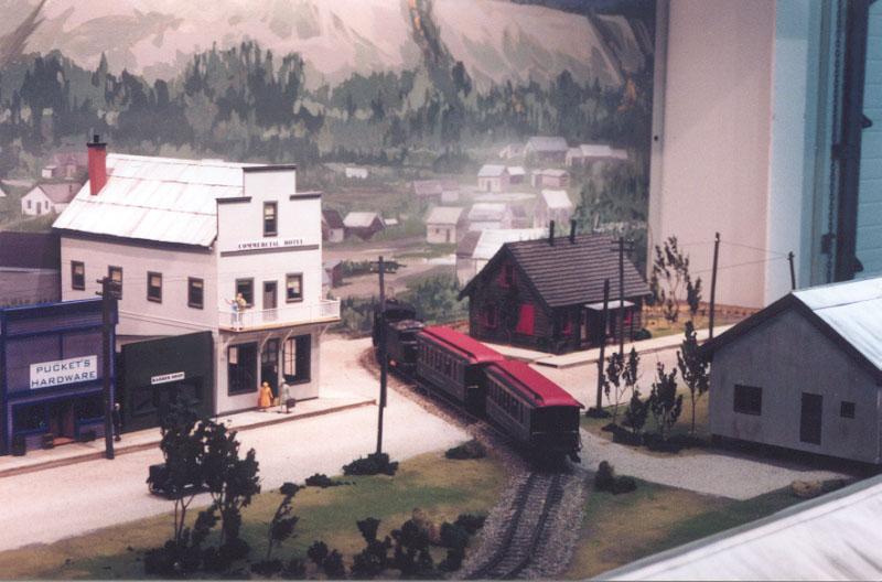 A photo of the WP&YR display at the Yukon Transportation Museum in Whitehorse, Yukon Territory
