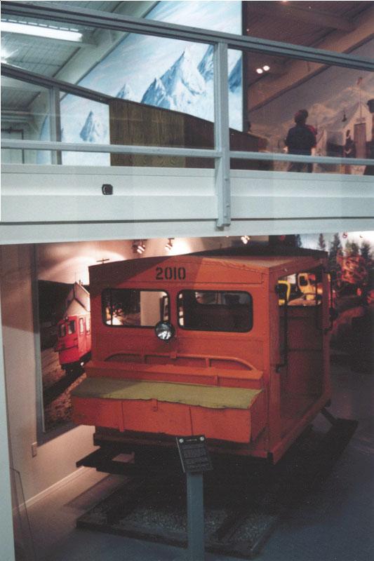 A photo of the WP&YR display at the Yukon Transportation Museum in Whitehorse, Yukon Territory