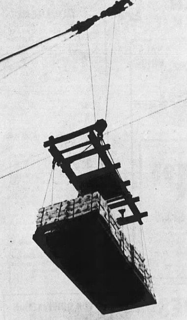 Loading the Cassiar Asbestos skyline at Dawson, 1972