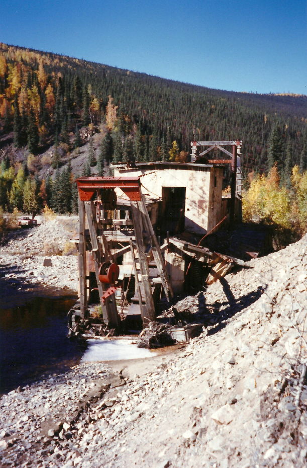 The Jack Wade Gold Dredge along the Taylor Highway, Alaska