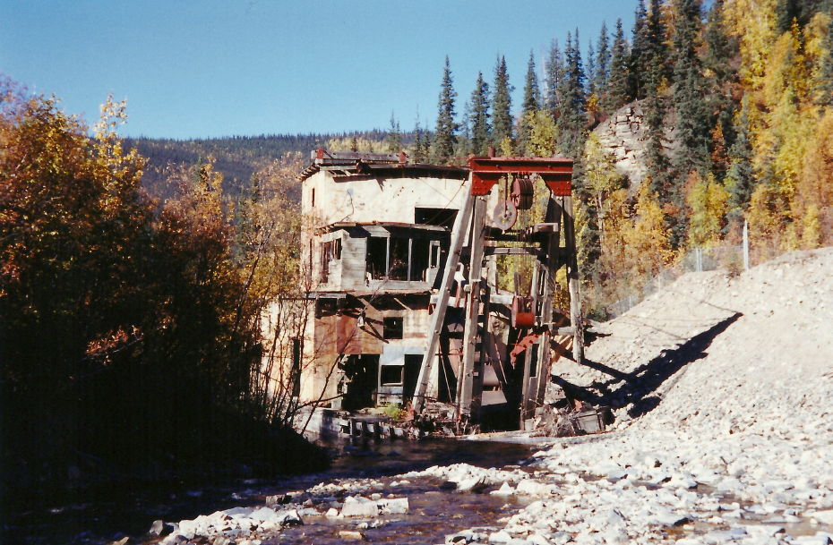 The Jack Wade Gold Dredge along the Taylor Highway, Alaska