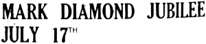 T&D MARK DIAMOND JUBILEE JULY 17th, 1959