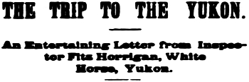 White Horse, Yukon Territory, 1903.