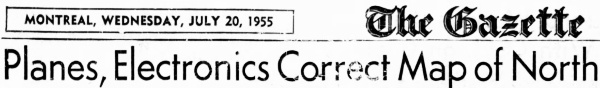 Planes & Electronics Correct Maps of the North, 1955