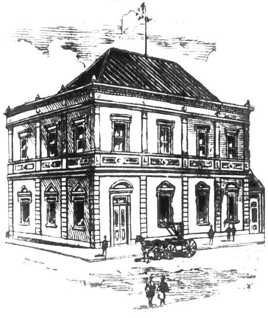 The Canadian Bank of Commerce's new building in Dawson, Yukon Territory, May 1901