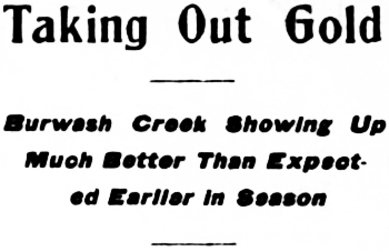Headline: Taking Out Gold At Kluane, 1905