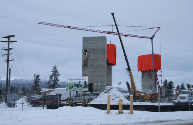 Hospital staff residence under construction at Whitehorse on November 19, 2009. Photo by Murray Lundberg.