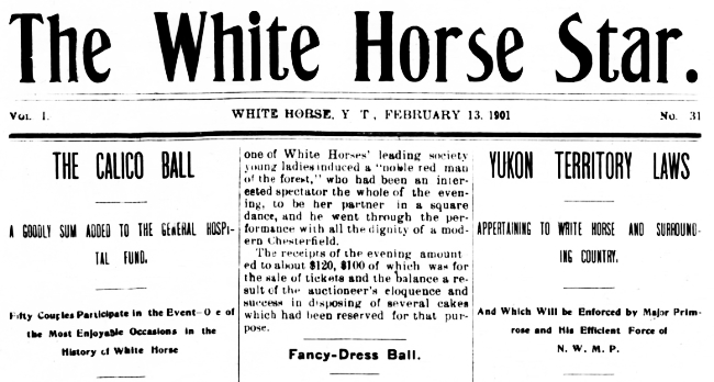 White Horse Star, February 13, 1901