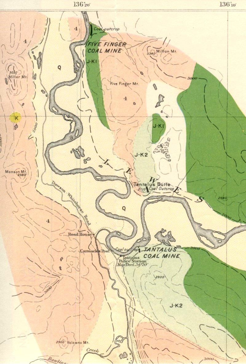 A section of a map from a 1910 GSC report.