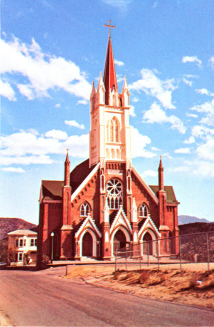 St. Mary's Church in Virgina City, Nevada, in the 1970s